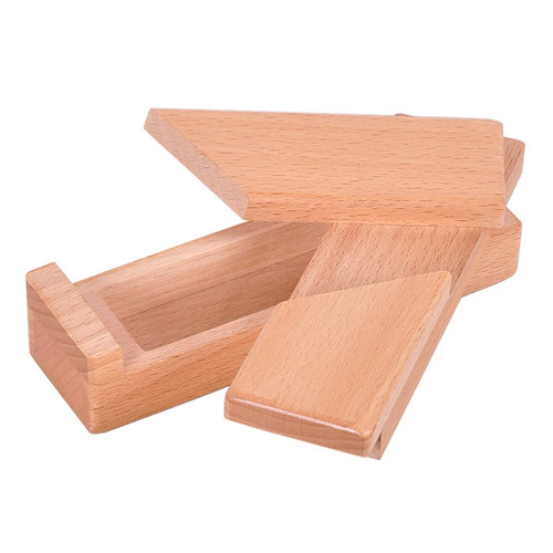 Scatola rompicapo legno con - scatola, in