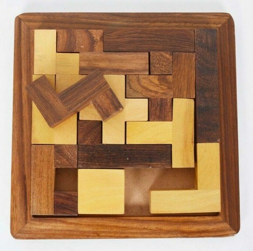 Set gioco puzzle legno 3d - set, in