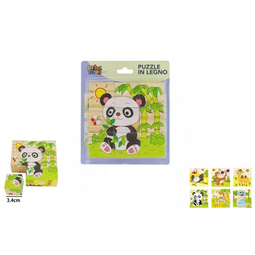 Puzzle rompicapo cubi legno - rompicapo, in