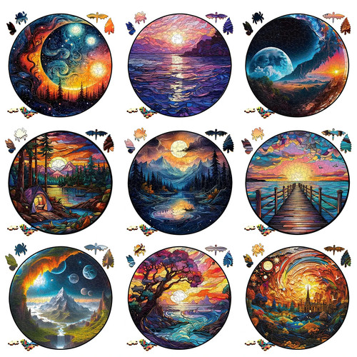 Puzzle legno paesaggio - puzzle, in