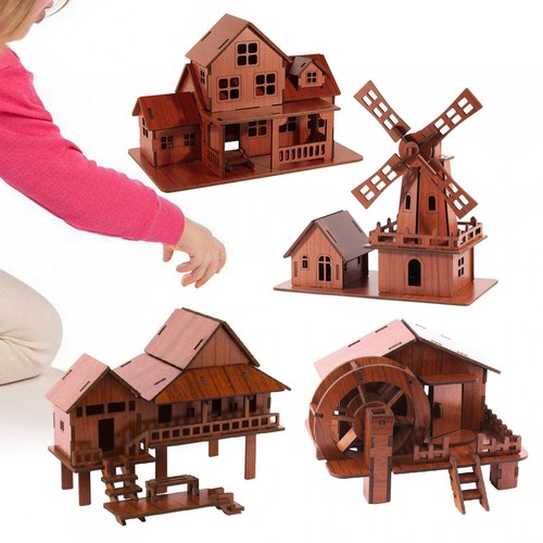 Edifici puzzle legno - in,