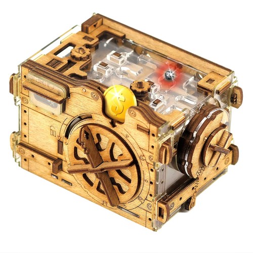Scatola rompicapo legno - scatola, 3d